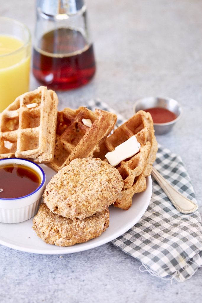 Gluten-Free, Vegan Chicken and Waffles