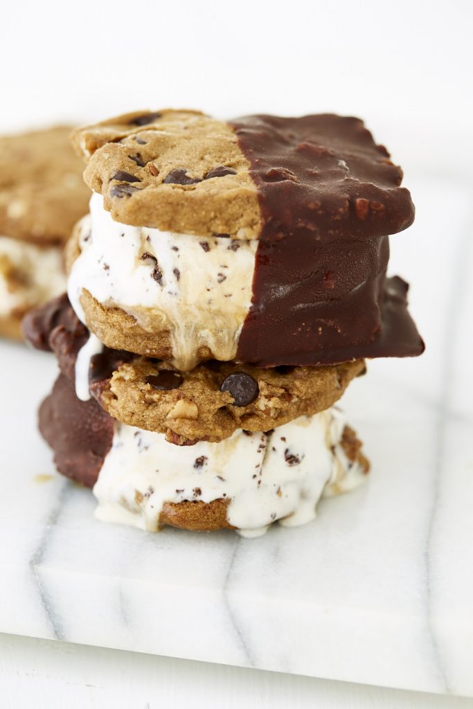 Caramel Pecan Ice Cream Sandwiches: 2 Ways