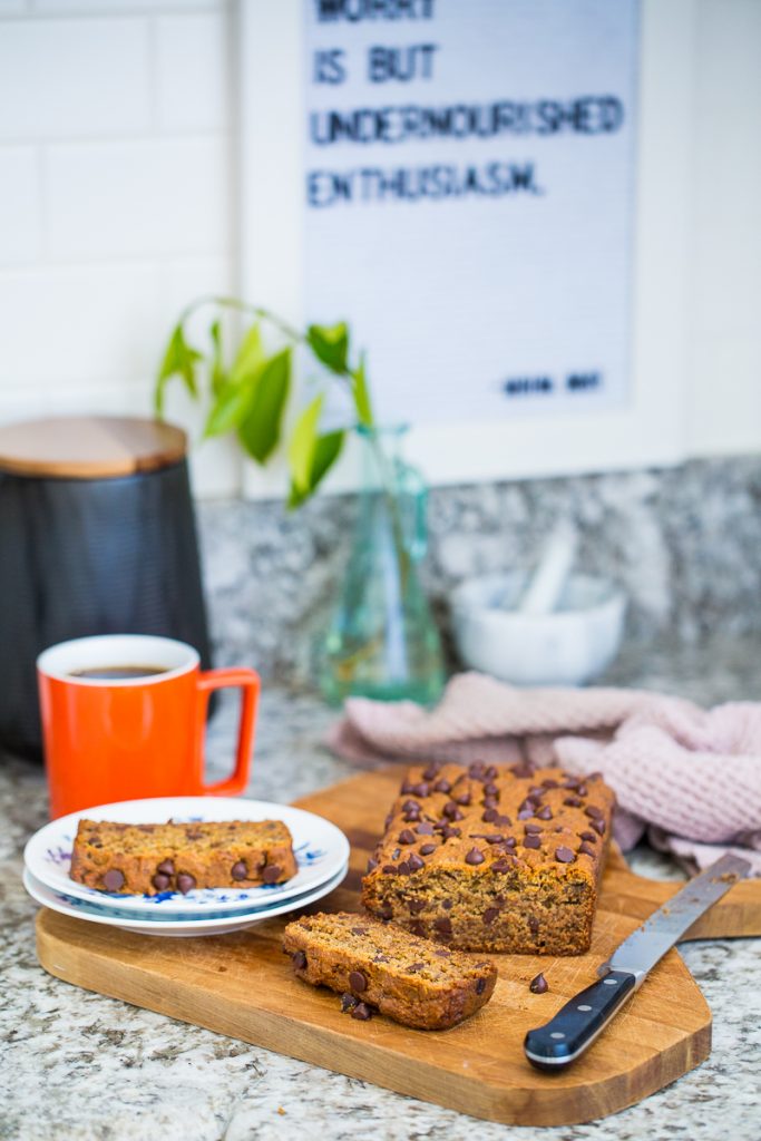 Gluten-Free, Vegan Chocolate Chip Banana Bread